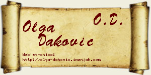 Olga Daković vizit kartica